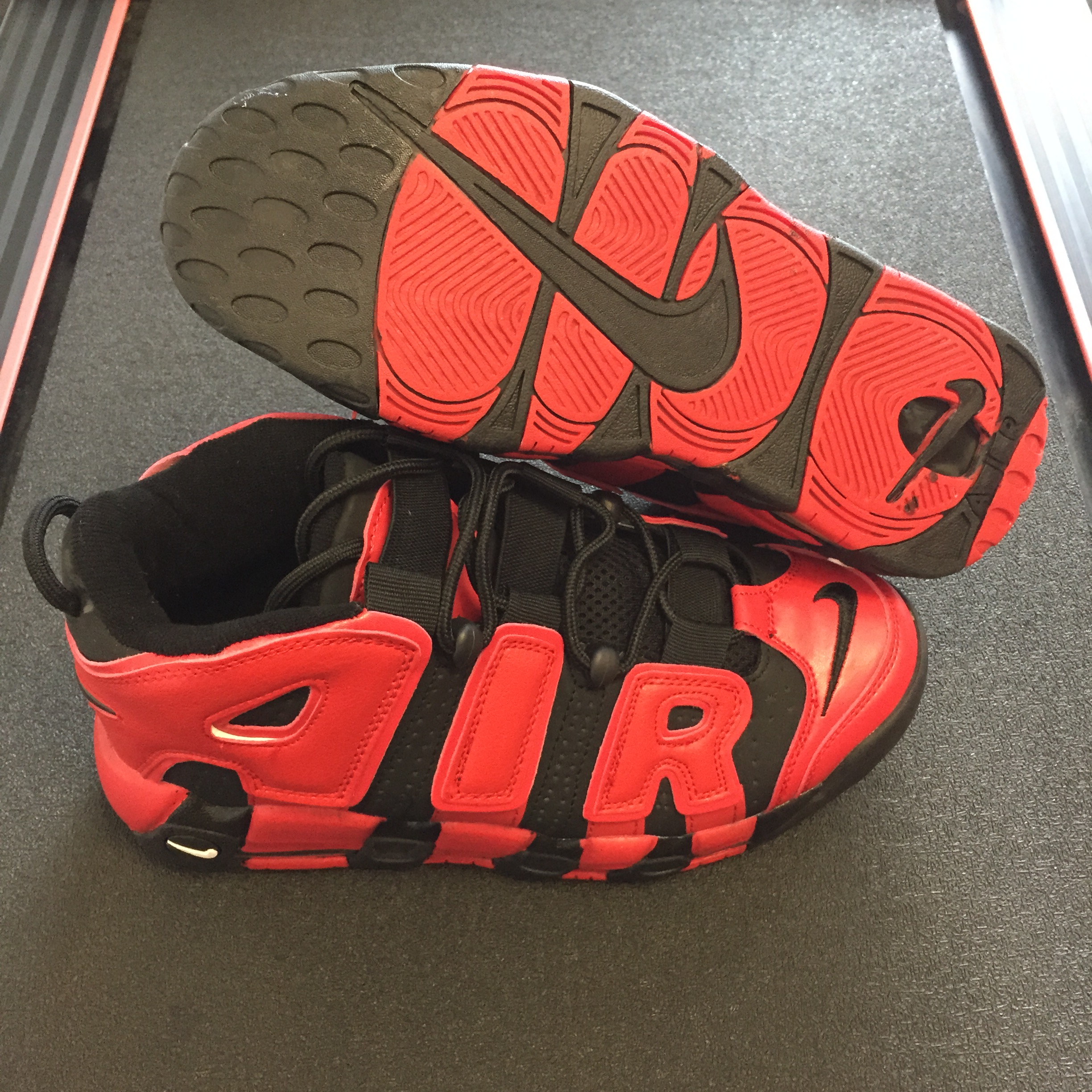 Nike Air More Uptempo QS Red Black Shoes